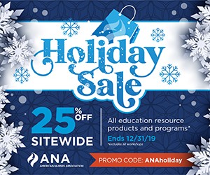 Holiday Sale. 25% off site wide. All education resource products and programs. Ends December 31, 2019. Excludes all workshops. Promo code: ANAholiday.